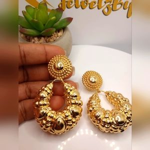 Italian gold plated Bold  Earrings